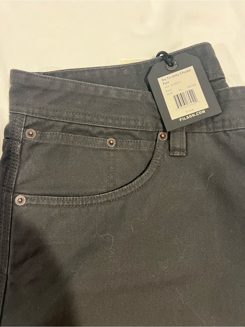 Filson Men’s Relaxed 5-Pocket Jeans — Black